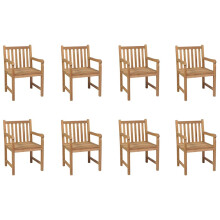 Berkfield Outdoor Chairs 8 pcs Solid Teak Wood