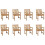 Berkfield Outdoor Chairs 8 pcs Solid Teak Wood 1