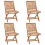 Berkfield Folding Garden Chairs 4 pcs Solid Teak Wood 1