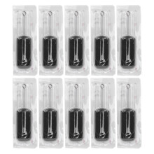 Ponteiras descartáveis para tatuadores, ponteiras de silicone macio com ponta transparente de 25 mm, pré-esterilizadas e de grau médico.