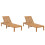 Berkfield Sun Loungers 2 pcs Solid Wood Teak 1