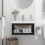 Berkfield Bathroom Washbasin Frame with Built-in Basin Black Iron 1