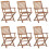 Berkfield Folding Outdoor Chairs 6 pcs Solid Acacia Wood 1