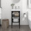 Berkfield Bathroom Washbasin Frame with Built-in Basin Black Iron 1