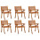 Berkfield Garden Chairs 6 pcs Solid Acacia Wood 1