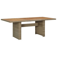Berkfield Garden Dining Table Brown 200x100x74 cm Poly Rattan