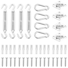 Berkfield 12 Piece Sunshade Sail Accessory Set Stainless Steel