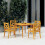 Berkfield Garden Table 110x110x75 cm Solid Wood Acacia 1