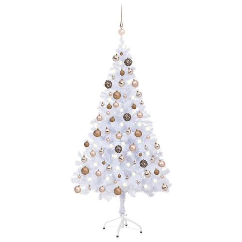 Berkfield Artificial Pre-lit Christmas Tree with Ball Set 150cm 380 Branches