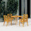 Berkfield Garden Table ò110x75 cm Solid Wood Acacia 1