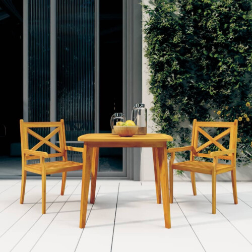 Berkfield Garden Table 85x85x75 cm Solid Wood Acacia