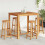 Berkfield Bar Stools 4 pcs Solid Acacia Wood 1