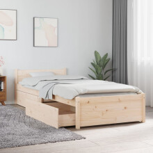 Berkfield Bed Frame without Mattress with Drawers Small Single