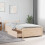 Berkfield Bed Frame without Mattress with Drawers Small Single 1