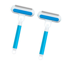 Pet Hair Remover Window Cleaner Tool with Ergonomic Handle-Blue