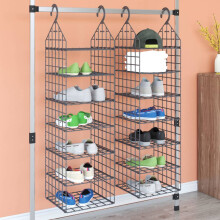 Berkfield Hanging Closet Organiser with 7 Shelves 2 pcs