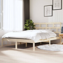 Berkfield Bed Frame without Mattress Small Double Solid Wood