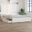 Berkfield Bed Frame without Mattress with Drawers White Double 1
