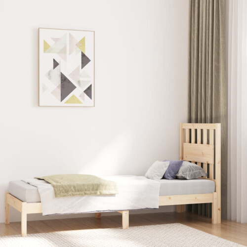 Berkfield Bed Frame without Mattress Solid Wood Small Single