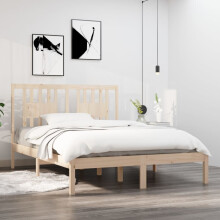 Berkfield Bed Frame without Mattress Solid Wood Double