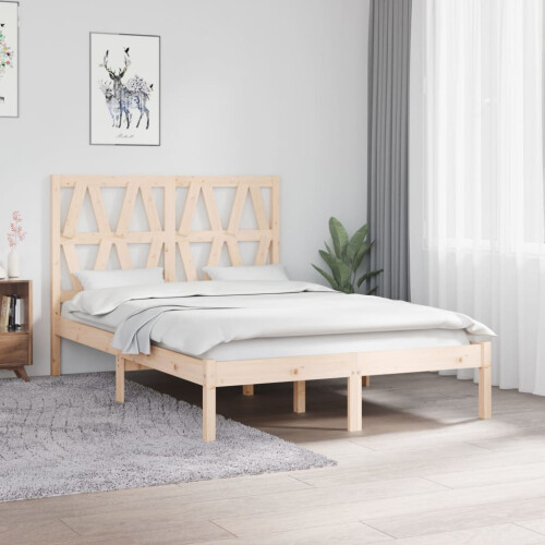 Berkfield Bed Frame without Mattress Solid Wood Small Double