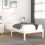 Berkfield Bed Frame without Mattress White Solid Wood Single 1