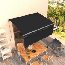 Berkfield Manual Retractable Awning with Blind 3.5x2.5m Anthracite