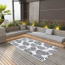 Berkfield Outdoor Carpet ARAKIL White and Black 190x290 cm PP