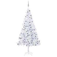 Berkfield Artificial Pre-lit Christmas Tree with Ball Set 210cm 910 Branches