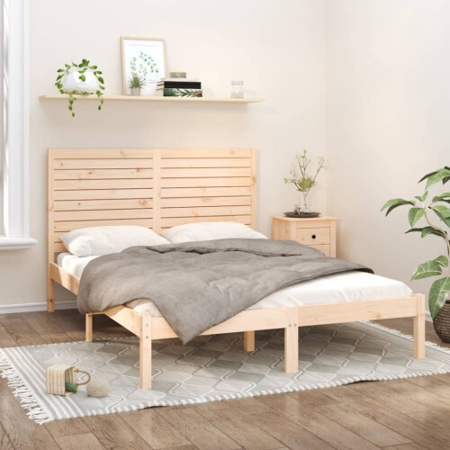 Berkfield Bed Frame without Mattress 150x200 cm King Size Solid Wood