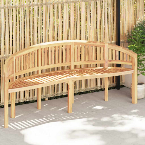 Berkfield Banana Bench 200 cm Solid Teak Wood