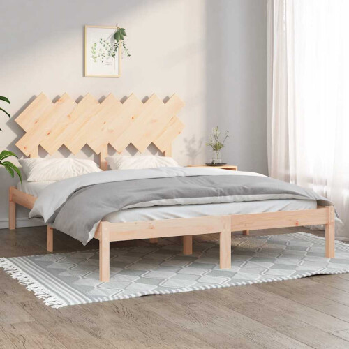 Berkfield Bed Frame without Mattress 150x200 cm King Size King Size Solid Wood