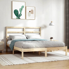 Berkfield Bed Frame without Mattress 135x190 cm Double Solid Wood