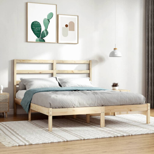 Berkfield Bed Frame without Mattress 135x190 cm Double Solid Wood