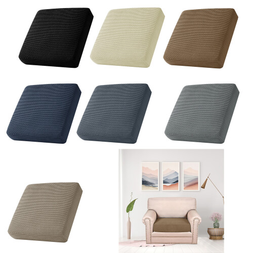 Housse de coussin de canapé douce, lavable en Machine,-Noir 2
