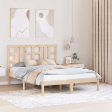 Berkfield Bed Frame without Mattress 135x190 cm Double Solid Wood