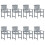 Berkfield Garden Chairs 8 pcs Solid Acacia Wood Grey 1