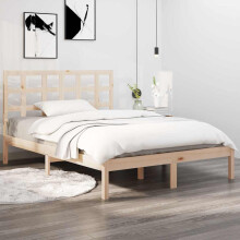 Berkfield Bed Frame without Mattress 135x190 cm Double Solid Wood