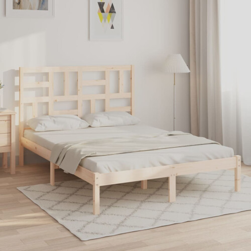 Berkfield Bed Frame without Mattress Solid Wood 120x190 cm Small Double