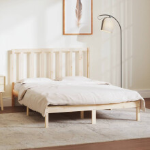 Berkfield Bed Frame without Mattress 135x190 cm Double Solid Wood Pine