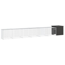 Berkfield Chicken Cage Anthracite 700x91x100 cm Galvanised Steel