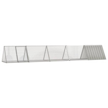Berkfield Rabbit Cage Grey 504.5x80.5x71 cm Galvanised Steel
