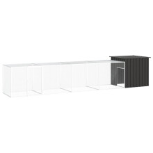 Berkfield Chicken Cage Anthracite 500x91x100 cm Galvanised Steel