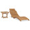 Berkfield Folding Sun Lounger with Table Solid Teak Wood 1