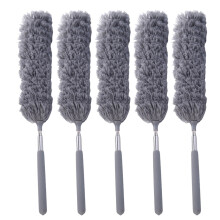 Retractable Bendable Duster For Ceiling Shelves Curtains-Gray