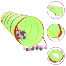 Berkfield Children Play Tunnel with 250 Balls Green 175 cm Polyester