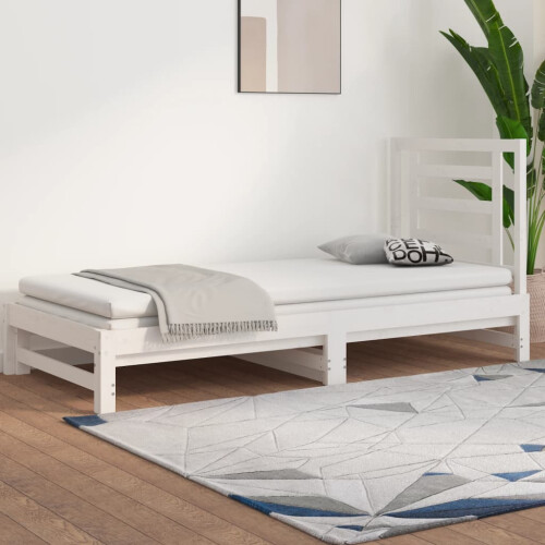 Berkfield Pull-out Day Bed without Mattress White 2x(90x190) cm