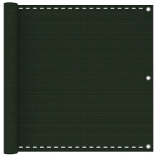 Berkfield Balcony Screen Dark Green 90x500 cm HDPE