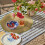 4 Piece Heat Resistant Spillproof Table Mats Set-Navy blue 5