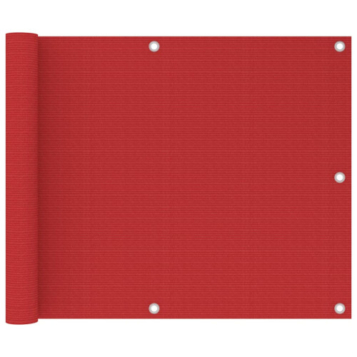 Berkfield Balcony Screen Red 75x500 cm HDPE